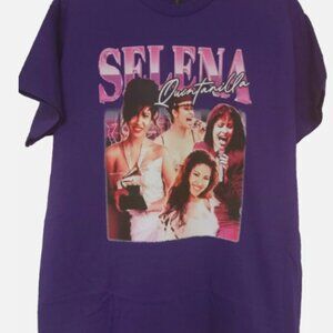 Selena Graphic Print T-Shirt Purple Medium NWD